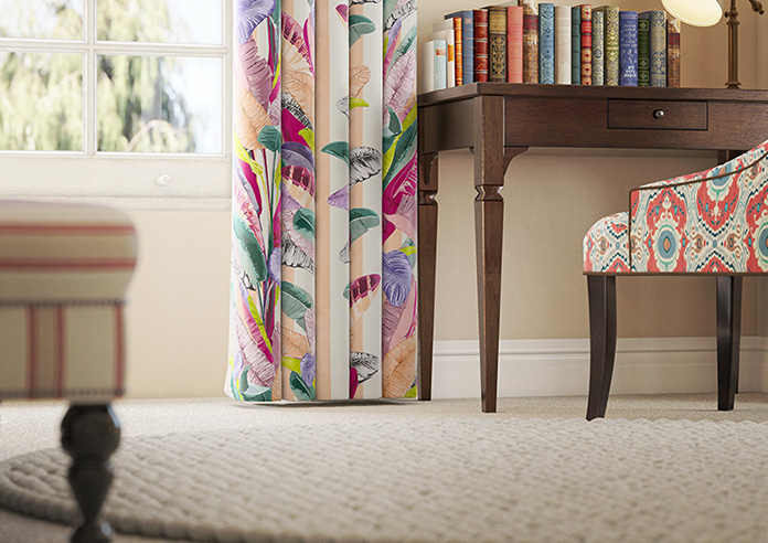 Palm Springs, Peach Stripe - Made To Measure Curtains - Image 5